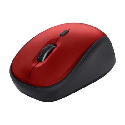 Trust Yvi+, Right-hand, Optical, RF Wireless, 1600 DPI, Black, Red