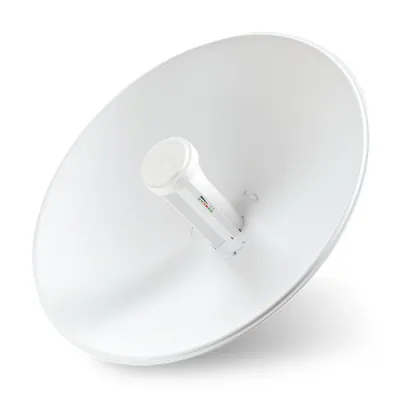 Ubiquiti airMAX PowerBeam M5 400 mm Bridge PBE-M5-400, Interfata: 1 x Gbe RJ45,  Passive PoE, Gain: 25dbi, Frecventa: 5170 - 5875 MHz, Dimensiuni: 420 x 420 x 275 mm, Greutate: 1.75 kg, Rezistenta la vant: 200 Km/h.