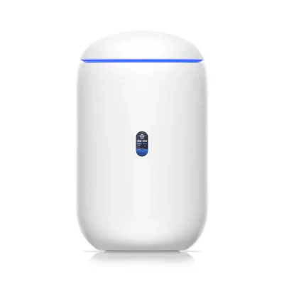 Ubiquiti UniFi Dream Router,  High‐Performance Dual Band, Procesor: Dual-Core ® Cortex ® A53 at 1.35 GHz, 2Gb RAM, interfata management: retea/Bluetooth, interfata: 1 x WAN 1Gbe, 4 x LAN 1Gbe, 2 x POE, 1 x Antena interna, viteza transfer: 2.4Ghz 600M