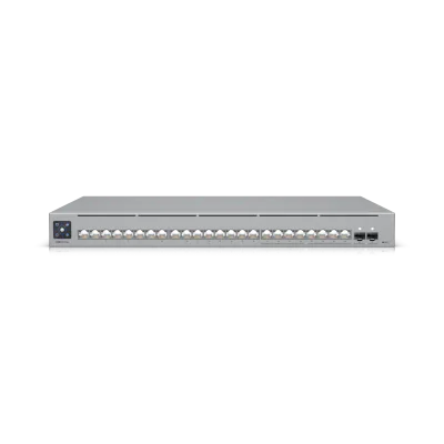 Ubiquiti Unifi Pro Max, Ethernet In-Band, (16) porturi GbE RJ45, (8) porturi 1/2,5 GbE RJ45, (2) porturi 10G SFP+, 112 Gbps, sursa alimentare AC/DC, internă, 450W