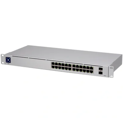 Ubiquiti UniFi Switch 24 is a fully managed Layer 2 switch with (24) Gigabit Ethernet ports and (2) Gigabit SFP ports for fiber connectivity "USW-24-EU"