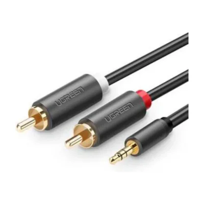 Ugreen 10512, 2 x RCA, Male, 3.5mm, Male, 3 m, Black
