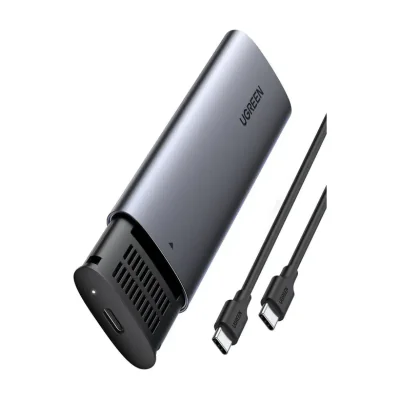 Ugreen 10902, SSD enclosure, M.2, M.2, PCI Express, 10 Gbit/s, USB connectivity, Grey