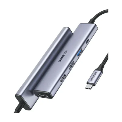 Ugreen 15495, Wired, USB 3.2 Gen 1 (3.1 Gen 1) Type-C, 100 W, Grey, 5 Gbit/s, 4K Ultra HD