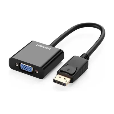 Ugreen 20415, Black, Acrylonitrile butadiene styrene (ABS), 0.15 m, 1920 x 1200 pixels, DisplayPort, VGA