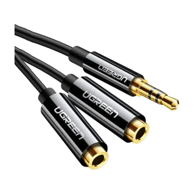 Ugreen 20816, 2.5mm, Male, 2 x 3.5mm, Female, 0.0025 m, Black