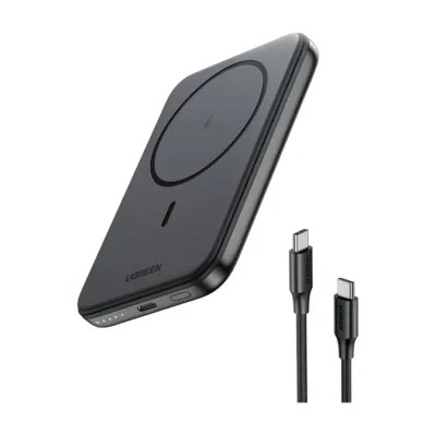 Ugreen 25207, 5000 mAh, Wireless charging, 3.7 V, Black
