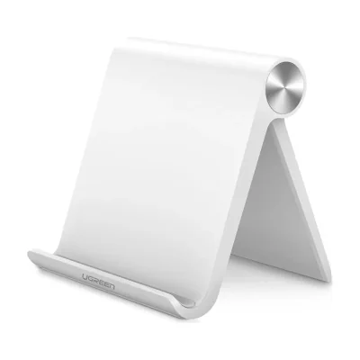 Ugreen 30485, Tablet stand, White, Acrylonitrile butadiene styrene (ABS), 120 mm, 107 mm, 26 mm