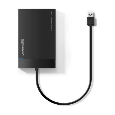 Ugreen 30847, HDD/SSD enclosure, 2.5", Serial ATA, Serial ATA II, Serial ATA III, 5 Gbit/s, USB connectivity, Black