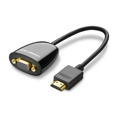Ugreen 40253, 0.25 m, HDMI Type A (Standard), VGA (D-Sub), Male, Female, Straight