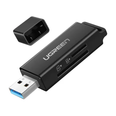 Ugreen 40752, MicroSD (TransFlash), MicroSDHC, MicroSDXC, SD, SDHC, SDXC, Black, USB, 1 pc(s)
