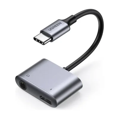Ugreen 60164, Wired, USB 3.2 Gen 1 (3.1 Gen 1) Type-C, Grey, 3.5mm, USB Type-C