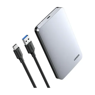 Ugreen 70498, HDD/SSD enclosure, 2.5", Serial ATA, USB connectivity, Aluminium