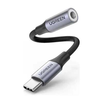Ugreen 80154, USB C, 3.5mm, Black, Grey, Male, Female, 1 pc(s)