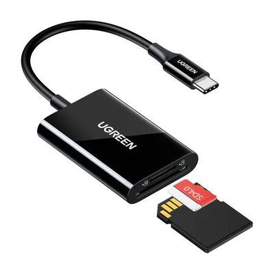 Ugreen CM265, MicroSD (TransFlash), MicroSDHC, MicroSDXC, SD, SDHC, SDXC, Black, 5000 Mbit/s, USB 3.2 Gen 1 (3.1 Gen 1) Type-C, Android