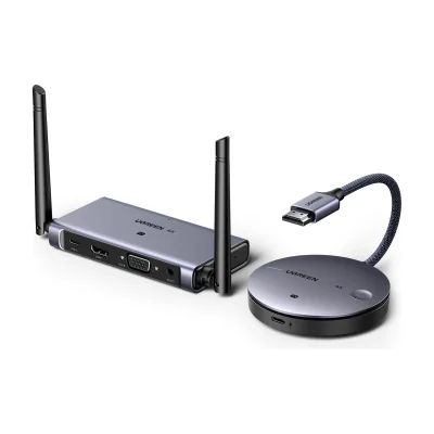 Ugreen CM586, HDMI, 1x HDMI + 1x VGA, 3840 x 2160 pixels, Grey, 4K Ultra HD, 50 m