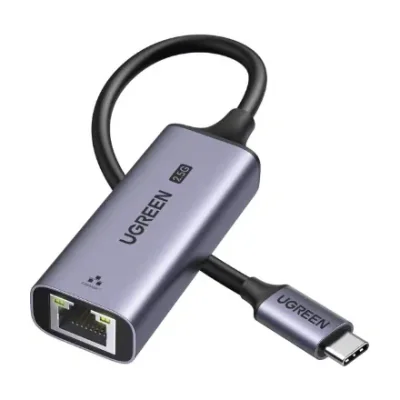 Ugreen USB-C to RJ45 2.5G Ethernet Adapter, USB Type-C, RJ-45, Male, Grey