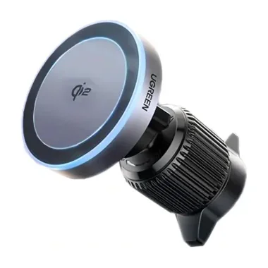 Ugreen W708, Auto, USB, Wireless charging, Grey, Black