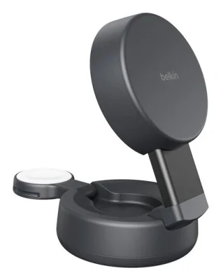 ULTRACHARGE 25 WATT QI2 VERSTEL/GNETISCHE 2-IN-1-LADESTATION DUN