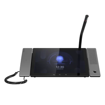 Unitate de control( Master station) cu Android pentru videointerfonie Hikvision DS-KM9503, 10.1-inch IPS cu  touch screen, rezolutie 1280 × 800, sistem de operare Android 7.1, server SIP integrat, se pot conecta pana la 10000 de dispozitive, suporta 
