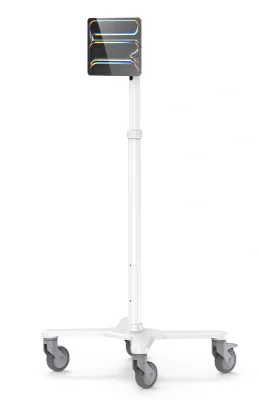 UNIVERSAL INVISIBLE MOUNT/MEDICAL ROLLING CART EXTEND. WHT