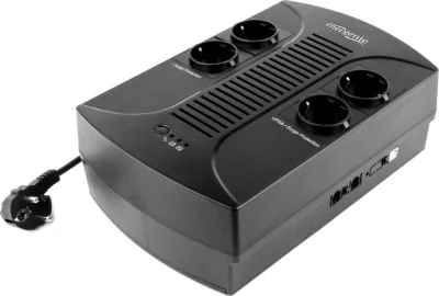 UPS GEMBIRD Line Interactive, 650VA/ 390W, AVR, 4 x socket Schuko, indicatie status cu LED, 1 baterie 12V/7Ah, Backup:pana la 10 - 30 min.,incarcare: pana la 8h "EG-UPS-001"i)