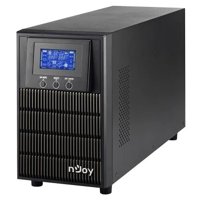 UPS nJoy Aten PRO 2000, 2000VA/ 1800W, On-line, LCD Display, 3 Prize Schuko cu Protectie, Management, Tower, Dubla conversie, Frequency Range 40Hz ~ 70 Hz, Connection port RS232 / USB / Intelligent Port, Dimensiuni: 397 x 145 x 220 mm, Greutate: 17 k