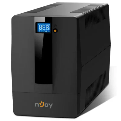 UPS nJoy Horus Plus 1500, 1500VA/900W, Afisaj LCD cu ecran tactil, 4 Prize Schuko cu Protectie, Repornire Automata, RJ11 protectie pentru linia de telefon/modem, Posibilitatea de monitorizare si control prin USB, LAN si internet, port de comunicare U
