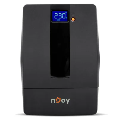 UPS nJoy Horus Plus 2000, 2000VA/1200W, Afisaj LCD cu ecran tactil, 4 Prize Schuko cu Protectie, Repornire Automata, RJ11 protectie pentru linia de telefon/modem, Posibilitatea de monitorizare si control prin USB, LAN si internet, port de comunicare 