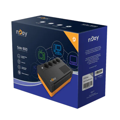 UPS nJoy Soter 600, 600VA/ 360W, 4 Prize Schuko cu protectie