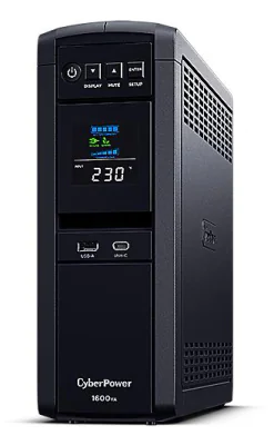 CYBERPOWER UPS AC 220/230/240V 1000Watt 1600VA 1 x battery lead acid USB RS-232 output connectors 6