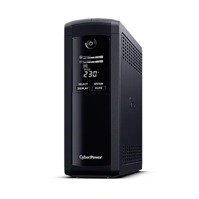 CYBERPOWER Value Pro VP1200ELCD UPS AC 230V 720Watt 1200VA 1-phase 7.2Ah RS-232 USB output connectors 4 Black