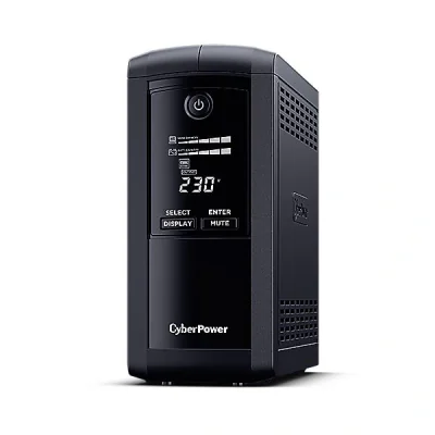 CYBERPOWER Value Pro VP700EILCD UPS AC 230V 390Watt 700VA 1-phase RS-232 USB output connectors 6 Black