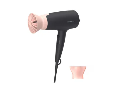 Uscator de par PHILIPS BHD350/10, 6 viteze, 6 trepte temperatura, 2100W, Negru-Roz