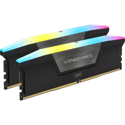VENGEANCE RGB 64GB (2x32GB) DDR5 DRAM 6000MHz C40 Memory Kit - Black "CMH64GX5M2B6000Z40"