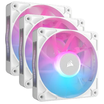VENTILATOR Corsair iCUE LINK RX120 3x120mm RGB ALB, 0.400-2100 RPM +/- 10%, 10.5-74.2 CFM, Presiune Statica: 0.12-4.38 mm-H2O, 10-36dBA, Prindere magnetica, Lungime cablu 135mm, 600mm "CO-9051022-WW"