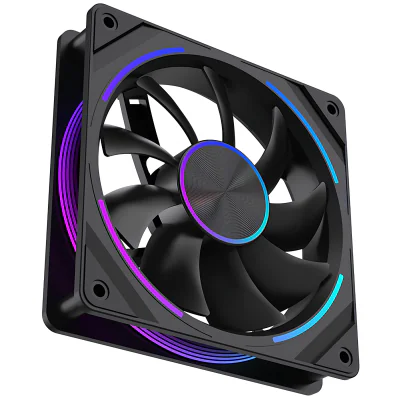 Ventilator de răcire S-PRO-120-CD-BLACK, 1600 rot/min, ARGB, negru