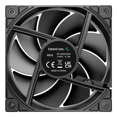 Ventilator DeepCool "FD12", 120mm, 400-2050 RPM, FDB, 64.2 cfm, 4pin PWM, negru, "R-FD12-BKNPN1-G" - 6933412710912