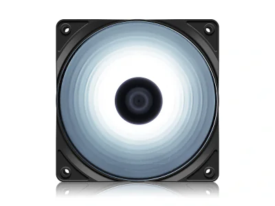 VENTILATOR DEEPCOOL PC RF120W, 120x120x25 mm, 4 white LED, Hydro Bearing, "DP-FLED-RF120-WH"