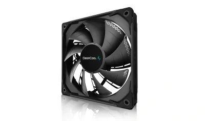 VENTILATOR DEEPCOOL PC TF120S BLACK, 120x120x25 mm, 1500rpm, control PWM, fara LED, 1 ventilator, 4-pin PWM, negru, "DP-GS-H12FDB-TF120S-BK"