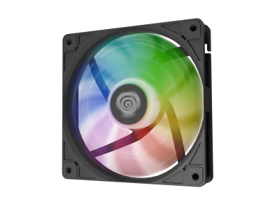 Ventilator GENESIS OXAL 120 ARGB NEGRU 1x120mm, 1150-1450 RPM, 42-46 CFM, 1.7 mmH2O, 3pin, 12VDC