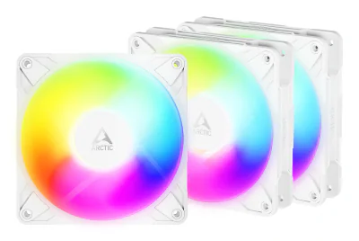 Ventilator PC ARCTIC P12 Pro Reverse A-RGB (White) - 3 Pachet