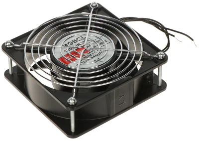 Ventilator pentru dulap rack A19-W, fixare în patru puncte, negru