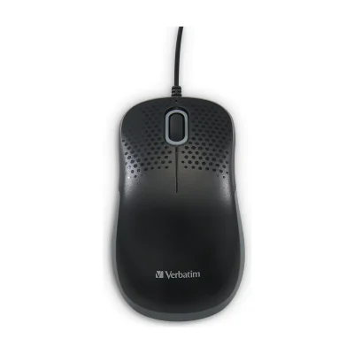 Verbatim 49024, Right-hand, Optical, USB Type-A, 1000 DPI, Black
