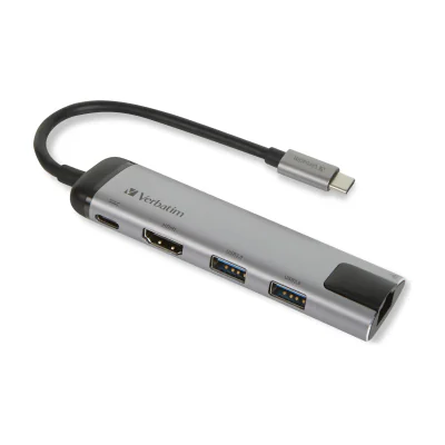 Verbatim 49141, USB 3.2 Gen 1 (3.1 Gen 1) Type-C, Black, Silver, USB 3.2 Gen 1 (3.1 Gen 1) Type-C, Metal, 3 A, 5 - 40 °C