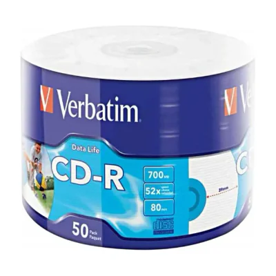 Verbatim 50x CD-R, 52x, CD-R, 120 mm, 700 MB, 50 pc(s)