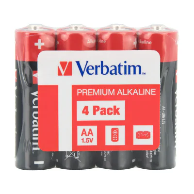 Verbatim AA, Single-use battery, AA, Alkaline, 1.5 V, Premium, Black, Red