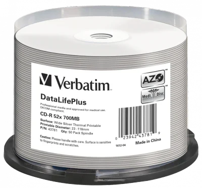 Verbatim CD-R 52x DataLifePlus, 52x, CD-R, 120 mm, 700 MB, 50 pc(s)