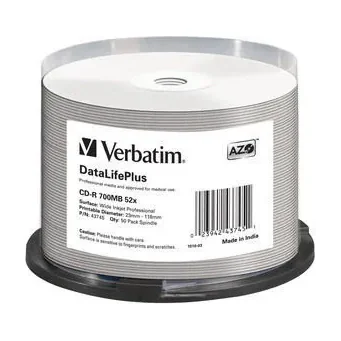 Verbatim CD-R 52x DataLifePlus, 52x, CD-R, 120 mm, 700 MB, Spindle, 50 pc(s)