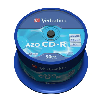 Verbatim CD-R AZO Crystal, 52x, CD-R, 120 mm, 700 MB, Spindle, 50 pc(s)